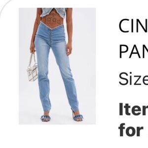 AKIRA CINCHED UP SKINNY DENIM PANTS Size 1X1X